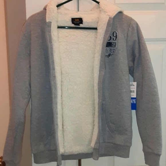 Lee Zip Up Hooded Sweatshirt Size (L 14/16) - Picture 11 of 16